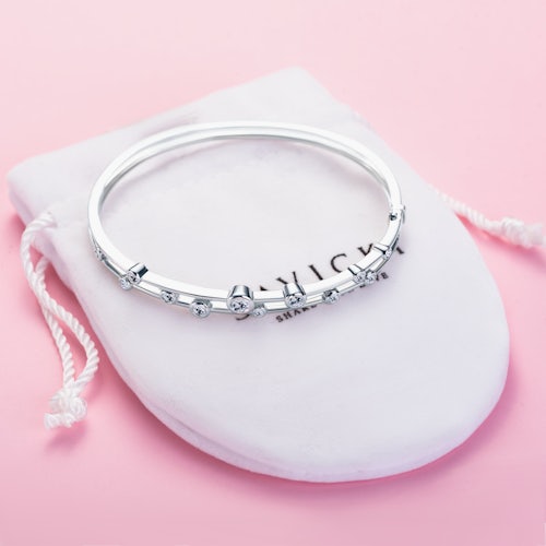 Bransoletka SAVICKI: białe złoto, diamenty